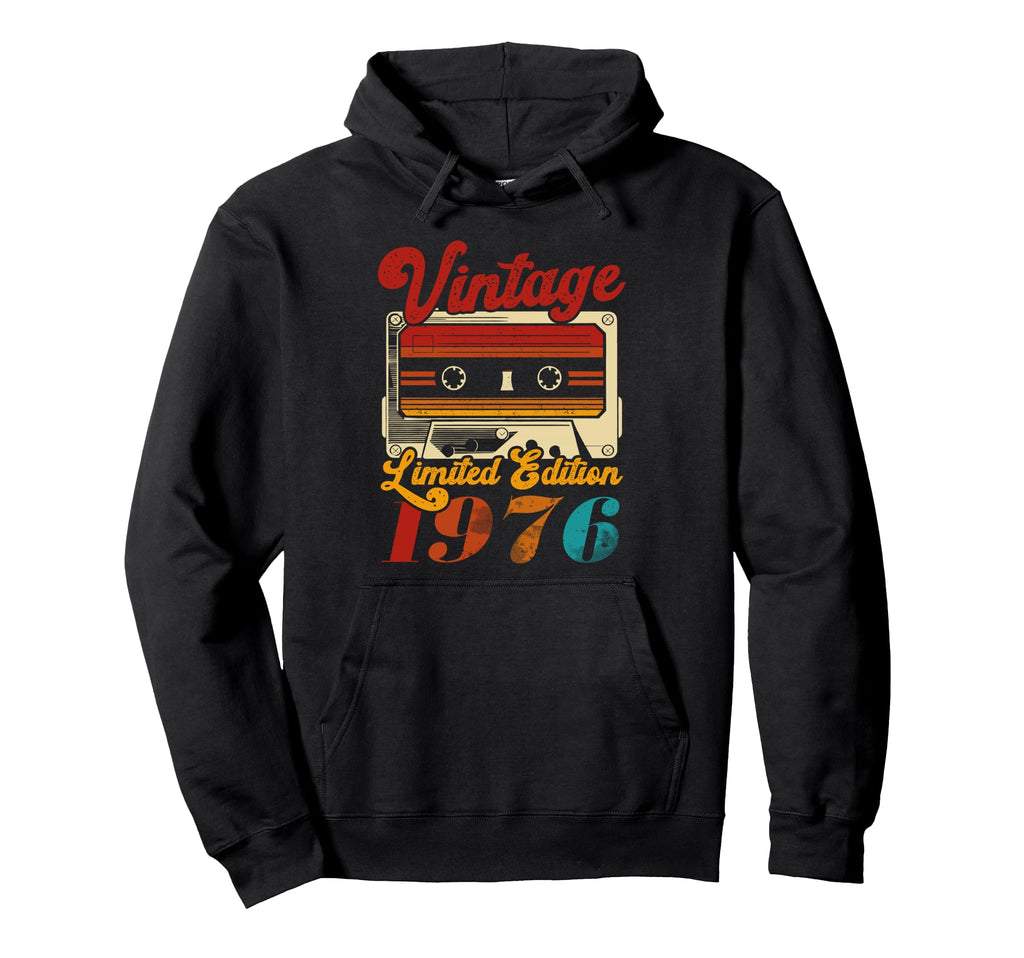 Born 1976 Cassette Tape 50S Birthday Hoodie - Trendy Graphic Unisex - T-Shirt, Sweatshirt, Hoodie