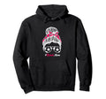 Soccer Mom Messy Bun Hair Soccer Football Hoodie - Graphic Print Unisex - T-Shirt, Sweatshirt, Hoodie