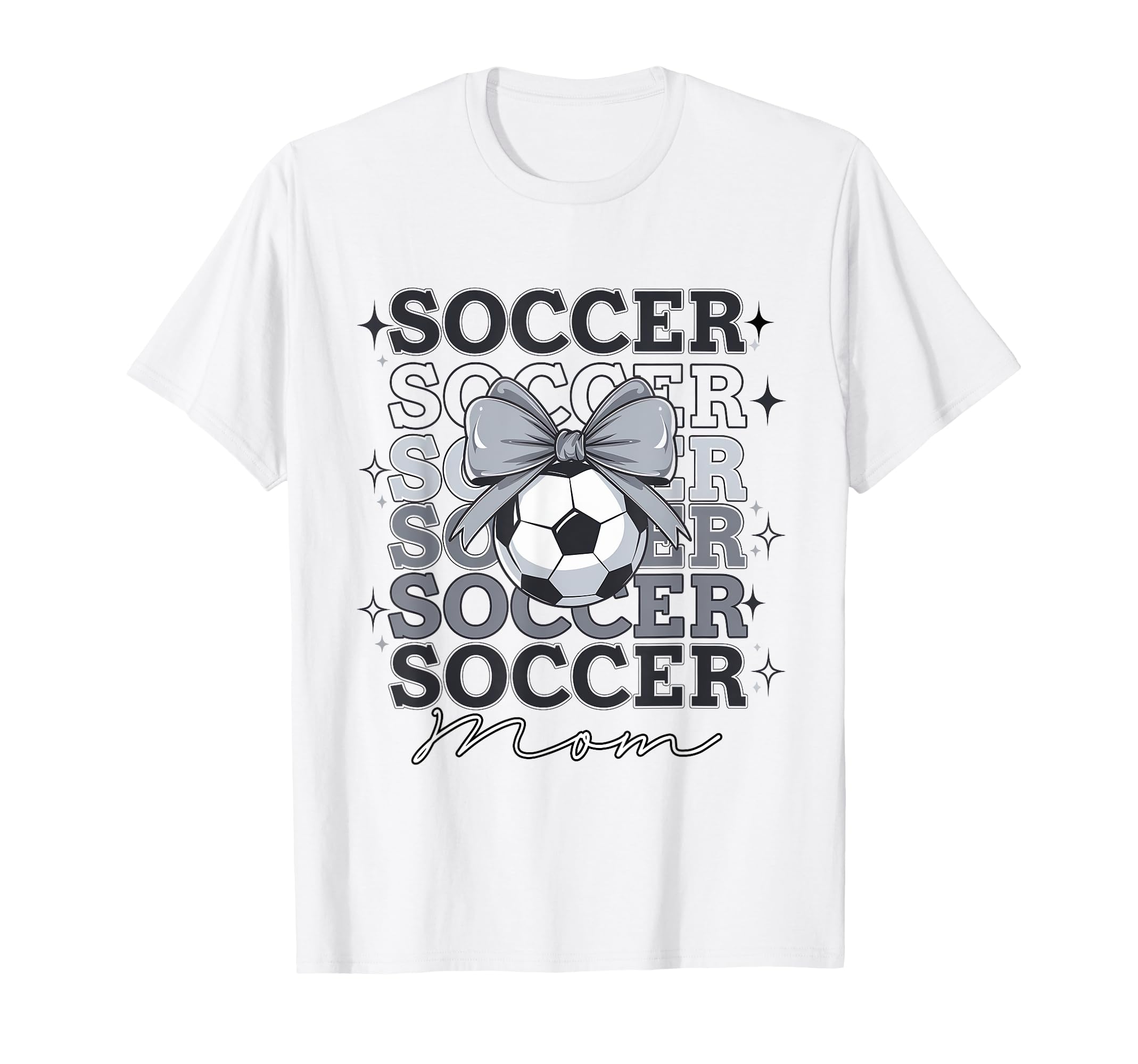 Groovy Soccer Mom Mother Coquette Bow T-Shirt - Trendy Graphic Unisex - T-Shirt, Sweatshirt, Hoodie