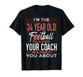 Football 34Th Birthday Party Player T-Shirt - Minimalist Print Unisex - T-Shirt, Sweatshirt, Hoodie