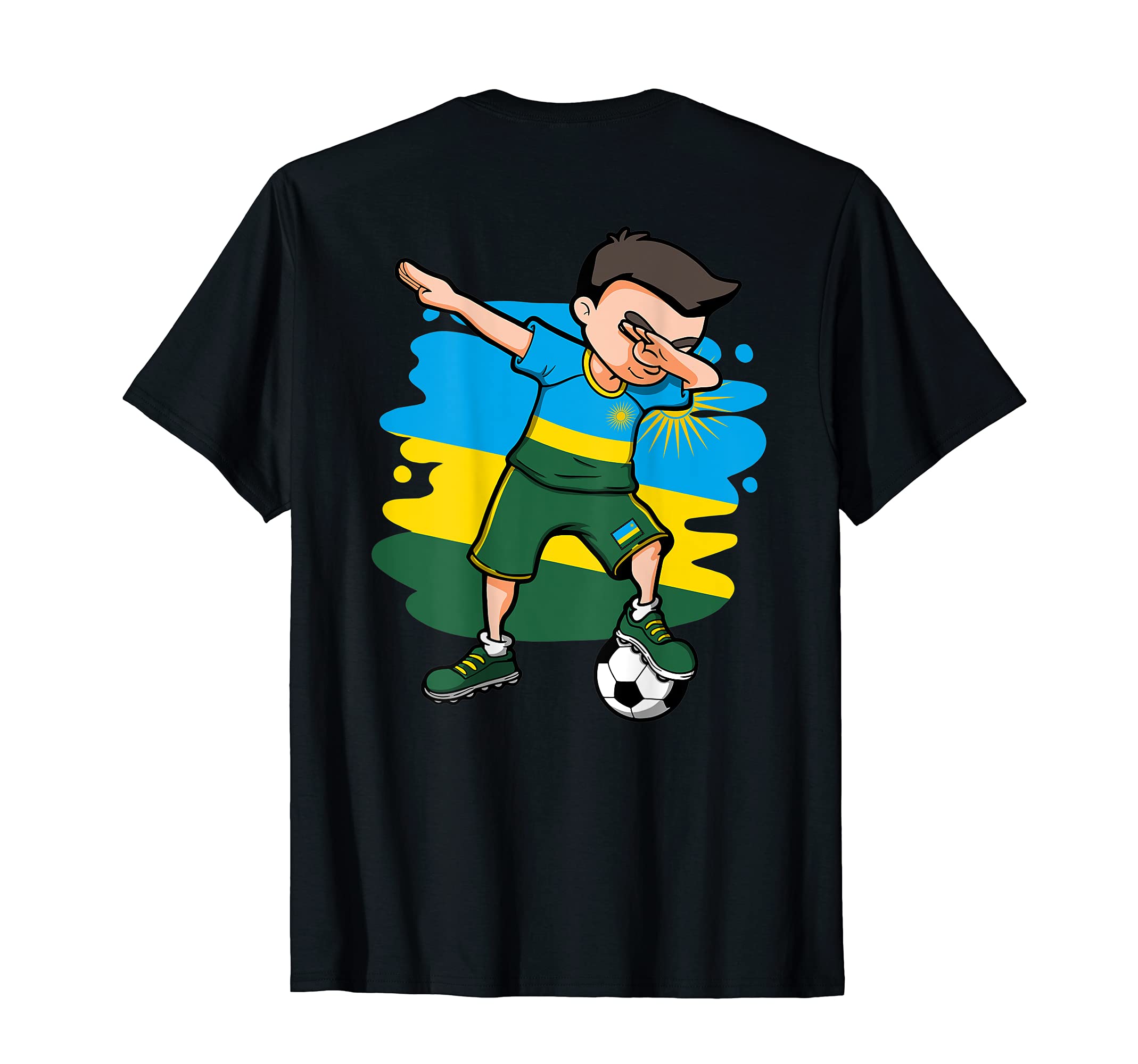 Dabbing Soccer Rwanda Jersey Rwandan T-Shirt - Aesthetic Graphic Unisex - T-Shirt, Sweatshirt, Hoodie