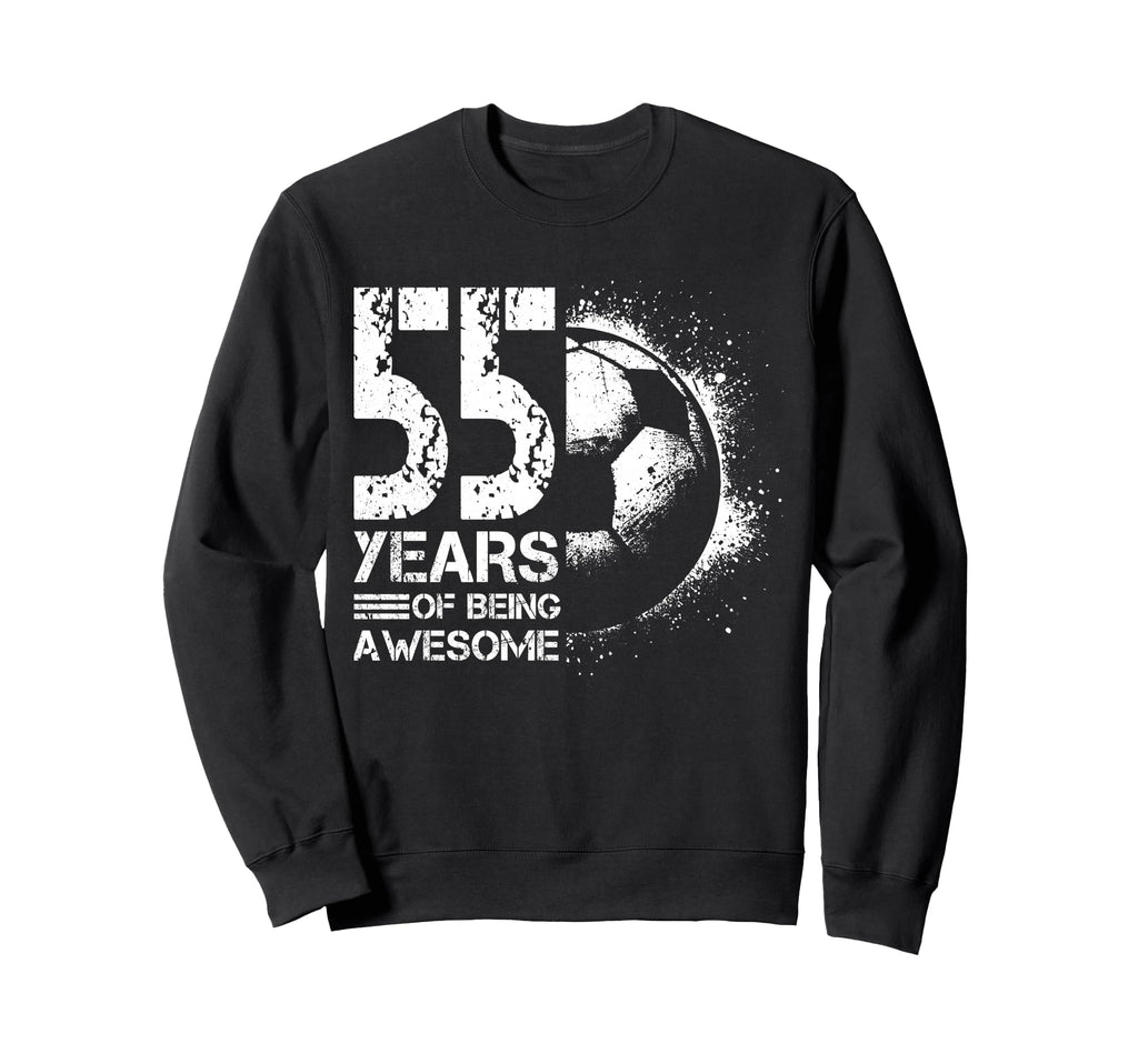 55Th Birthday Soccer Player Sweatshirt - Aesthetic Graphic Men Women - T-Shirt, Sweatshirt, Hoodie