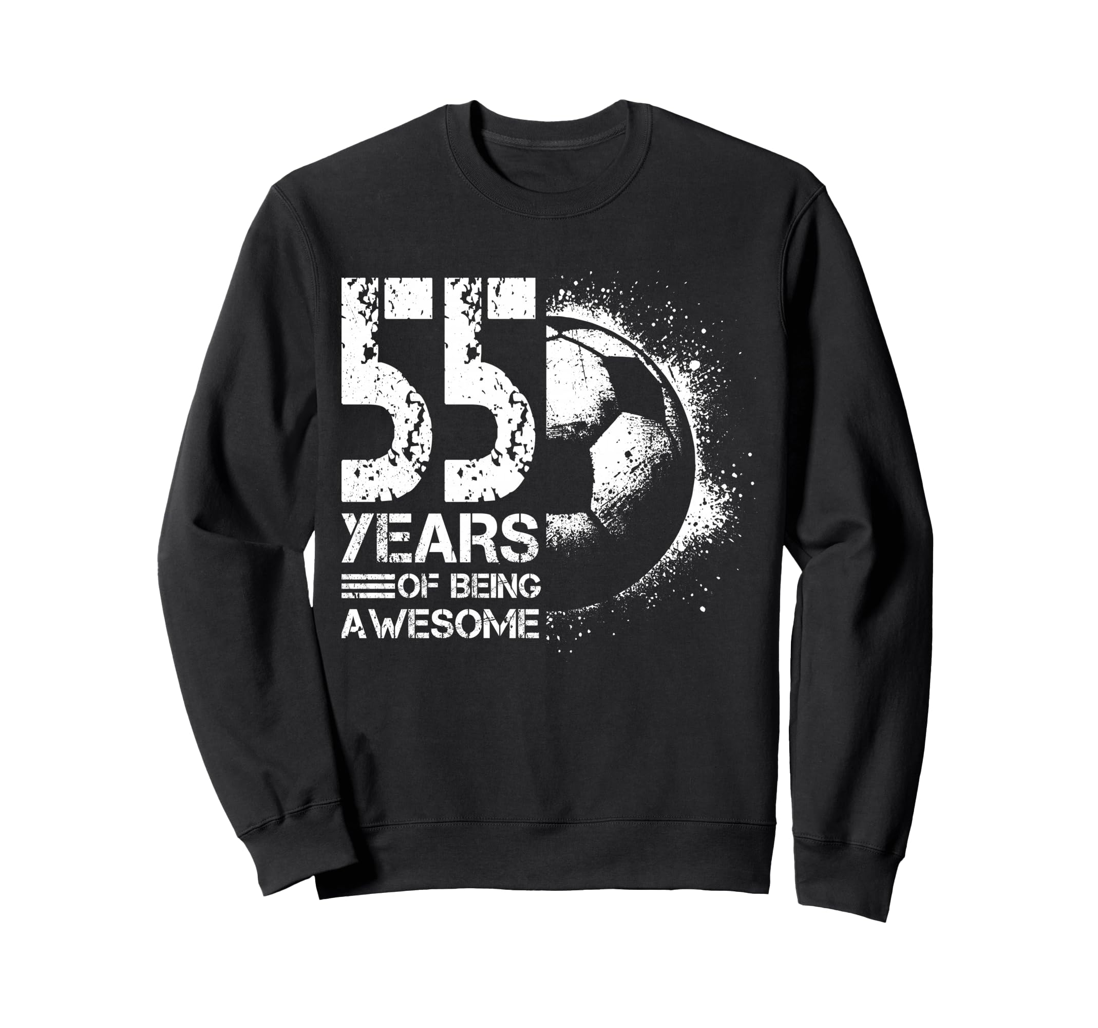 55Th Birthday Soccer Player Sweatshirt - Aesthetic Graphic Men Women - T-Shirt, Sweatshirt, Hoodie