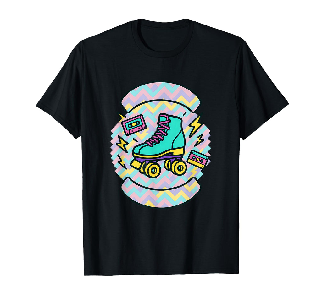 90S Roller Skate Vibes Cassette T-Shirt - Aesthetic Graphic Unisex - T-Shirt, Sweatshirt, Hoodie