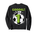 1 Year Old Birthday Soccer Themed Sweatshirt - Custom Art Print for Adults - T-Shirt, Sweatshirt, Hoodie