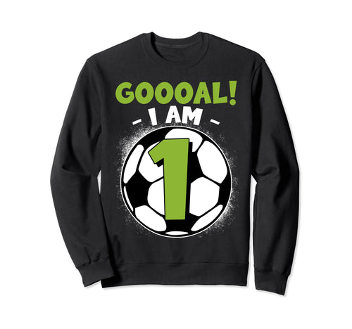 1 Year Old Birthday Soccer Themed Sweatshirt - Custom Art Print for Adults - T-Shirt, Sweatshirt, Hoodie