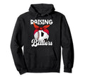 Raising Ballers Soccer Baseball Mom Hoodie - Graphic Print Men Women - T-Shirt, Sweatshirt, Hoodie