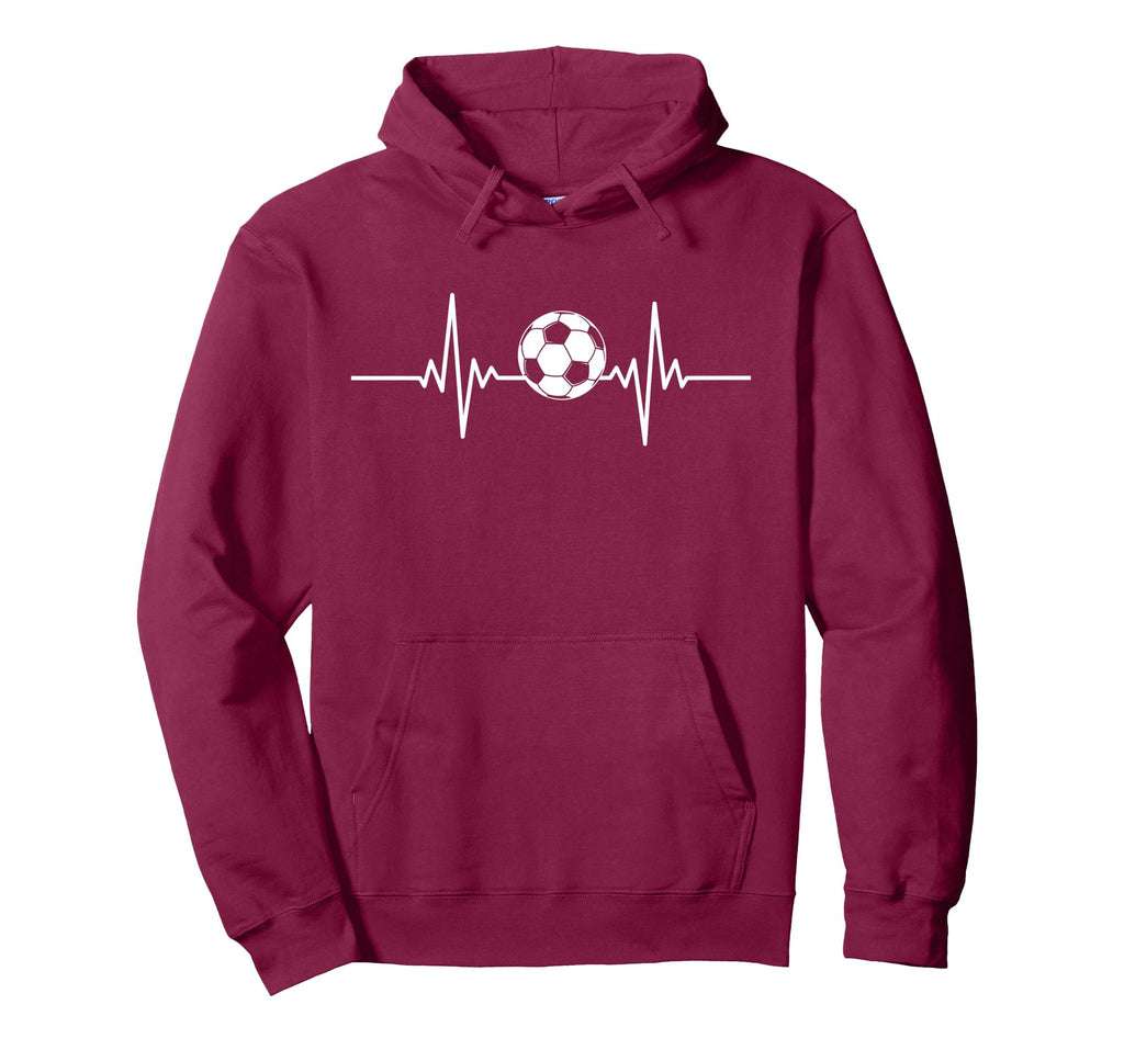 Soccer Heartbeat Soccer Ball Heartbeat Hoodie - Streetwear Style for Adults - T-Shirt, Sweatshirt, Hoodie
