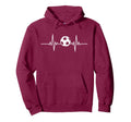 Soccer Heartbeat Soccer Ball Heartbeat Hoodie - Streetwear Style for Adults - T-Shirt, Sweatshirt, Hoodie