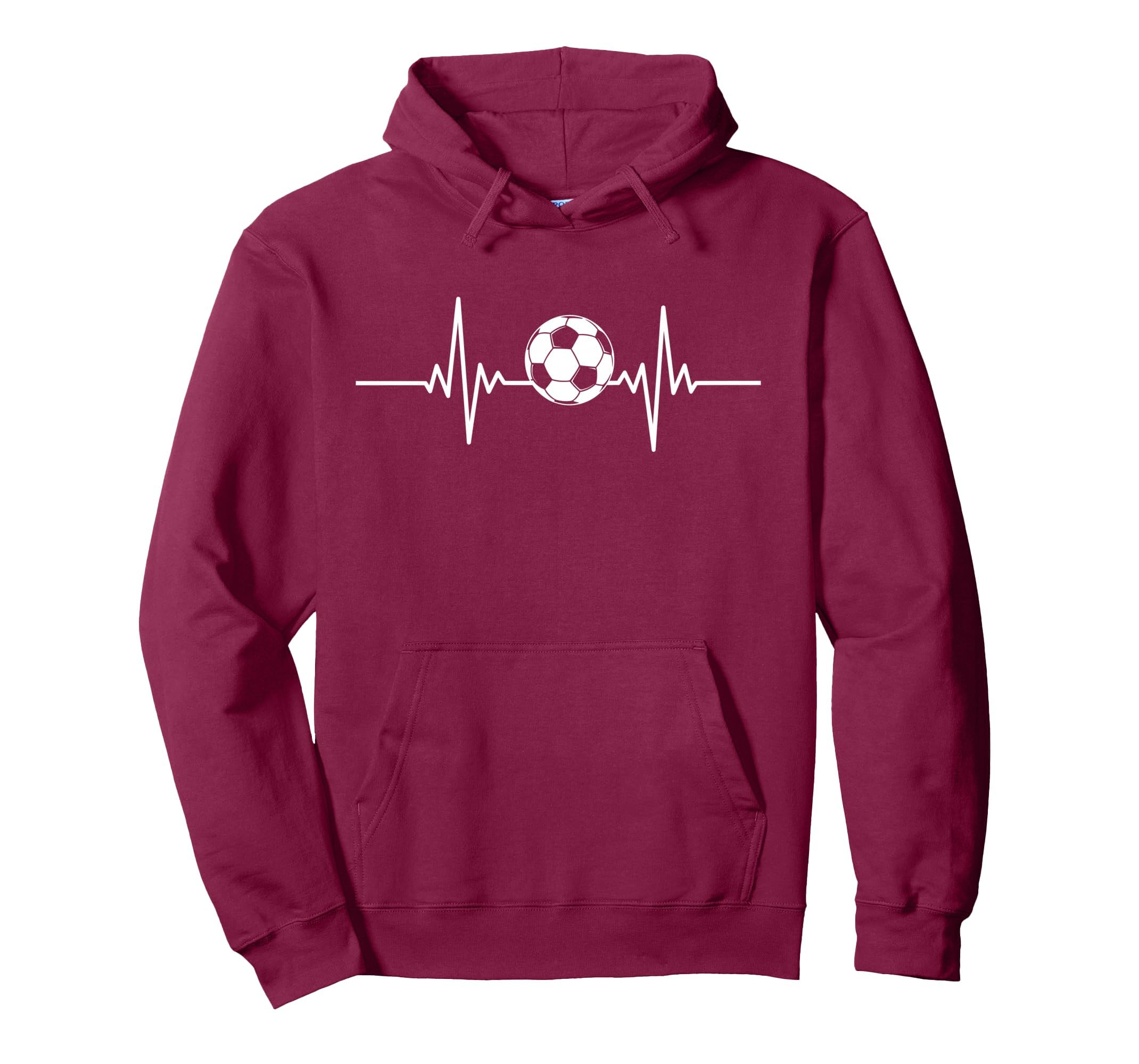 Soccer Heartbeat Soccer Ball Heartbeat Hoodie - Streetwear Style for Adults - T-Shirt, Sweatshirt, Hoodie