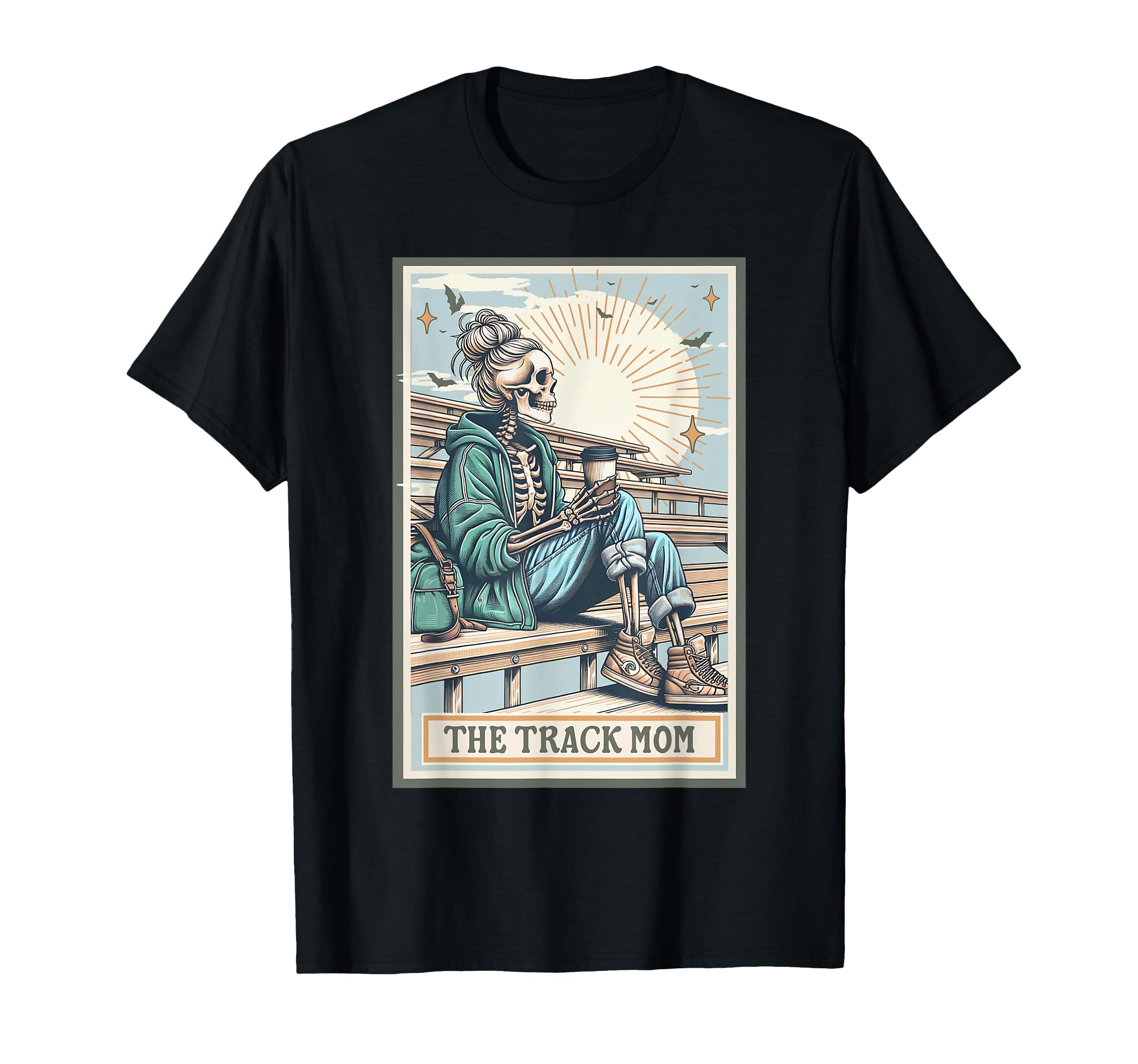 Track Mom Tarot Card Soccer Skeleton T-Shirt - Novelty Apparel for Adults - T-Shirt, Sweatshirt, Hoodie