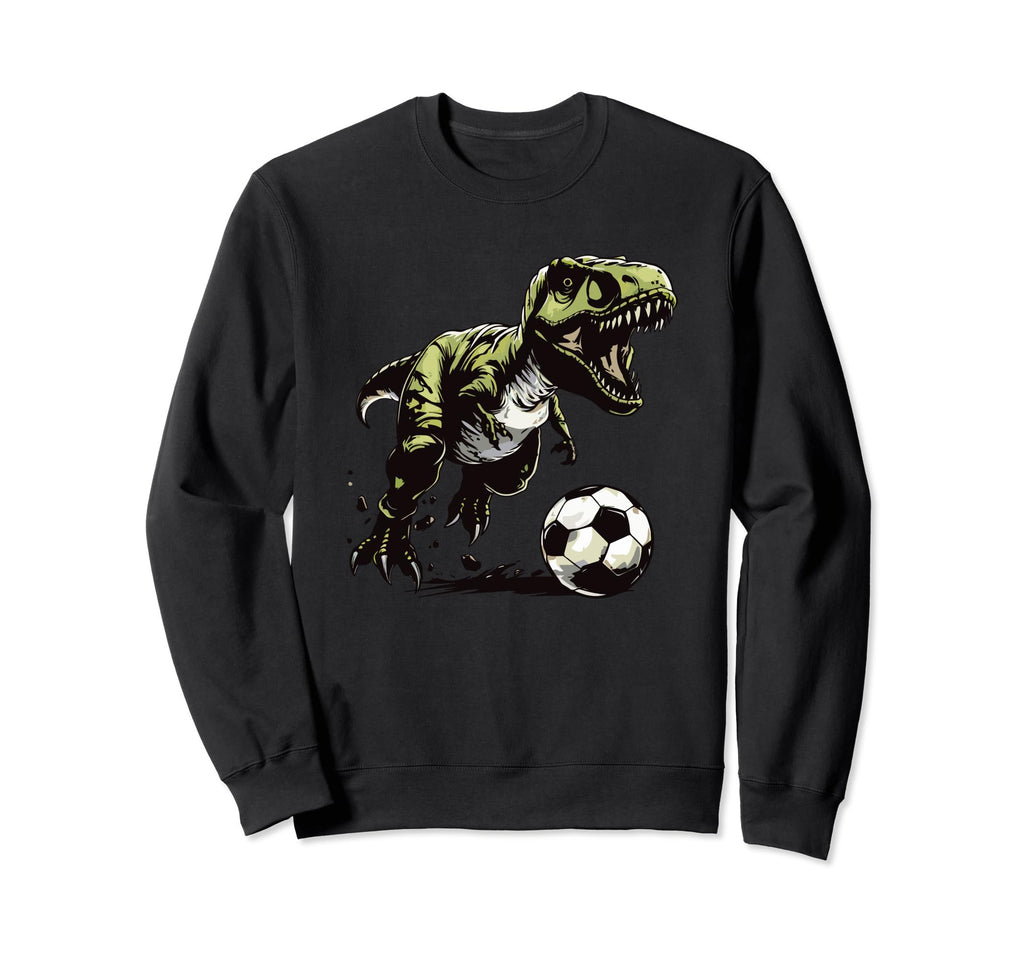 Funny T Rex Dinosaur Soccer Player Sweatshirt - Trendy Graphic Unisex - T-Shirt, Sweatshirt, Hoodie