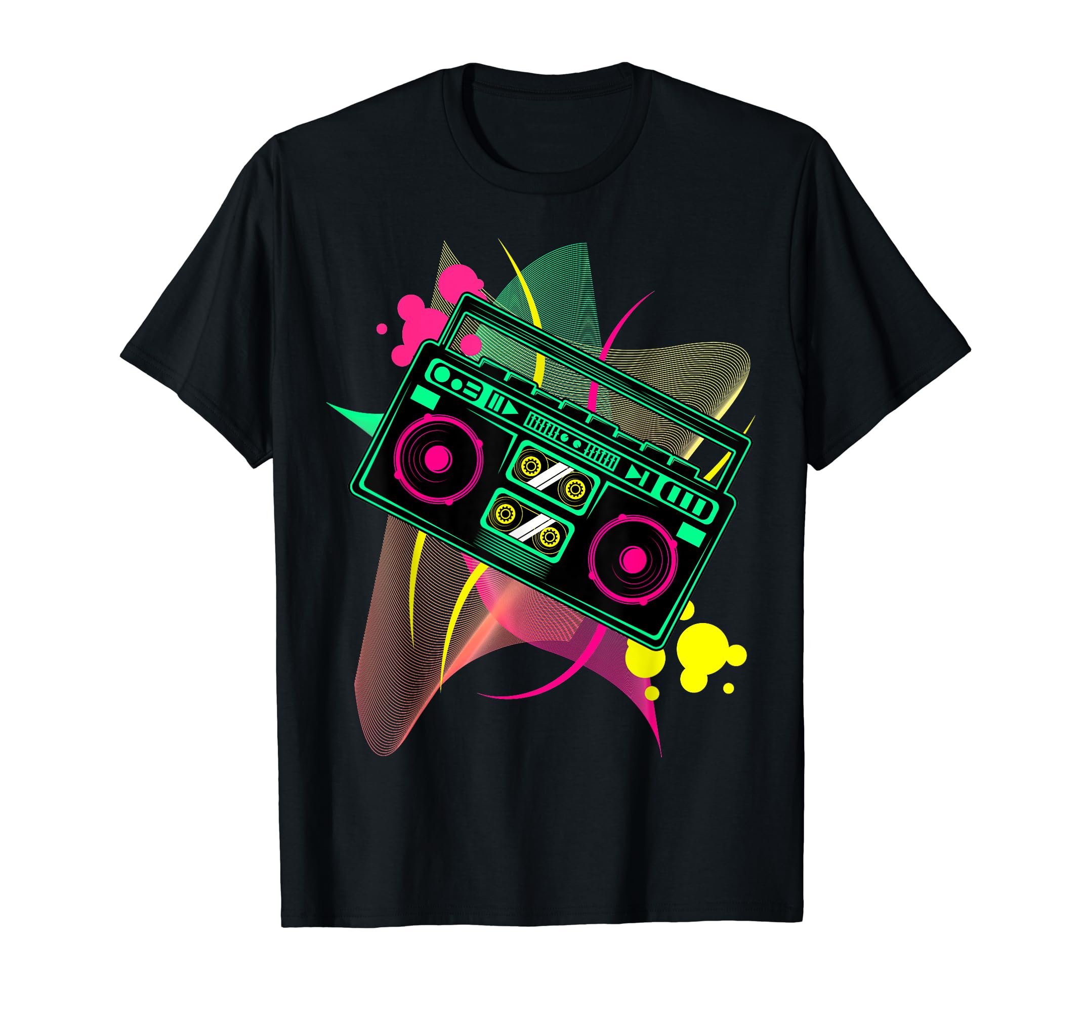 Boombox Radio Old School Hip Hop Rap T-Shirt - Custom Art Print for Adults - T-Shirt, Sweatshirt, Hoodie
