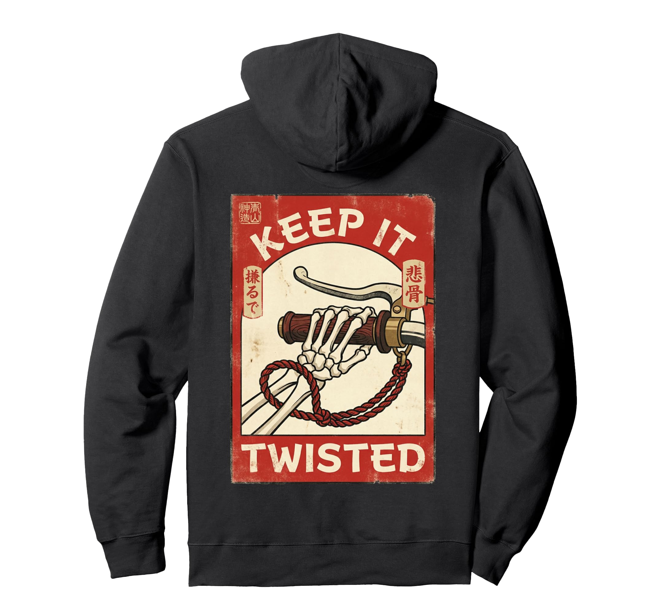 Japanese Motorcycle Garage Sign Art Hoodie - Streetwear Style for Adults - T-Shirt, Sweatshirt, Hoodie