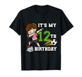 Soccer Its My 12Th Birthday American Flag T-Shirt - Graphic Print Unisex - T-Shirt, Sweatshirt, Hoodie