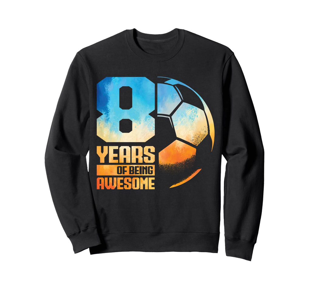 8Th Birthday Soccer Player Football 8 Sweatshirt - Custom Art Print Unisex - T-Shirt, Sweatshirt, Hoodie