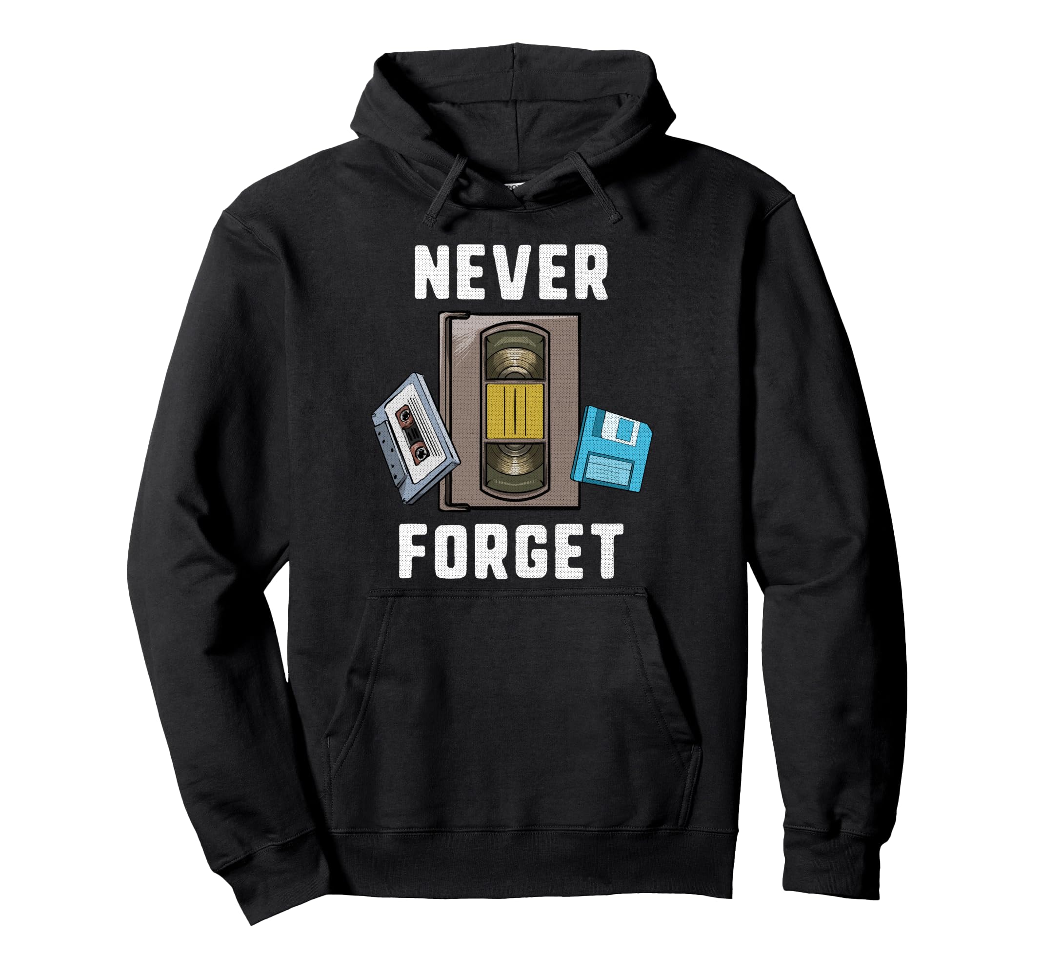 Never Forget Cassette Tape Vhs Computer Hoodie - Unique Graphic Men Women - T-Shirt, Sweatshirt, Hoodie