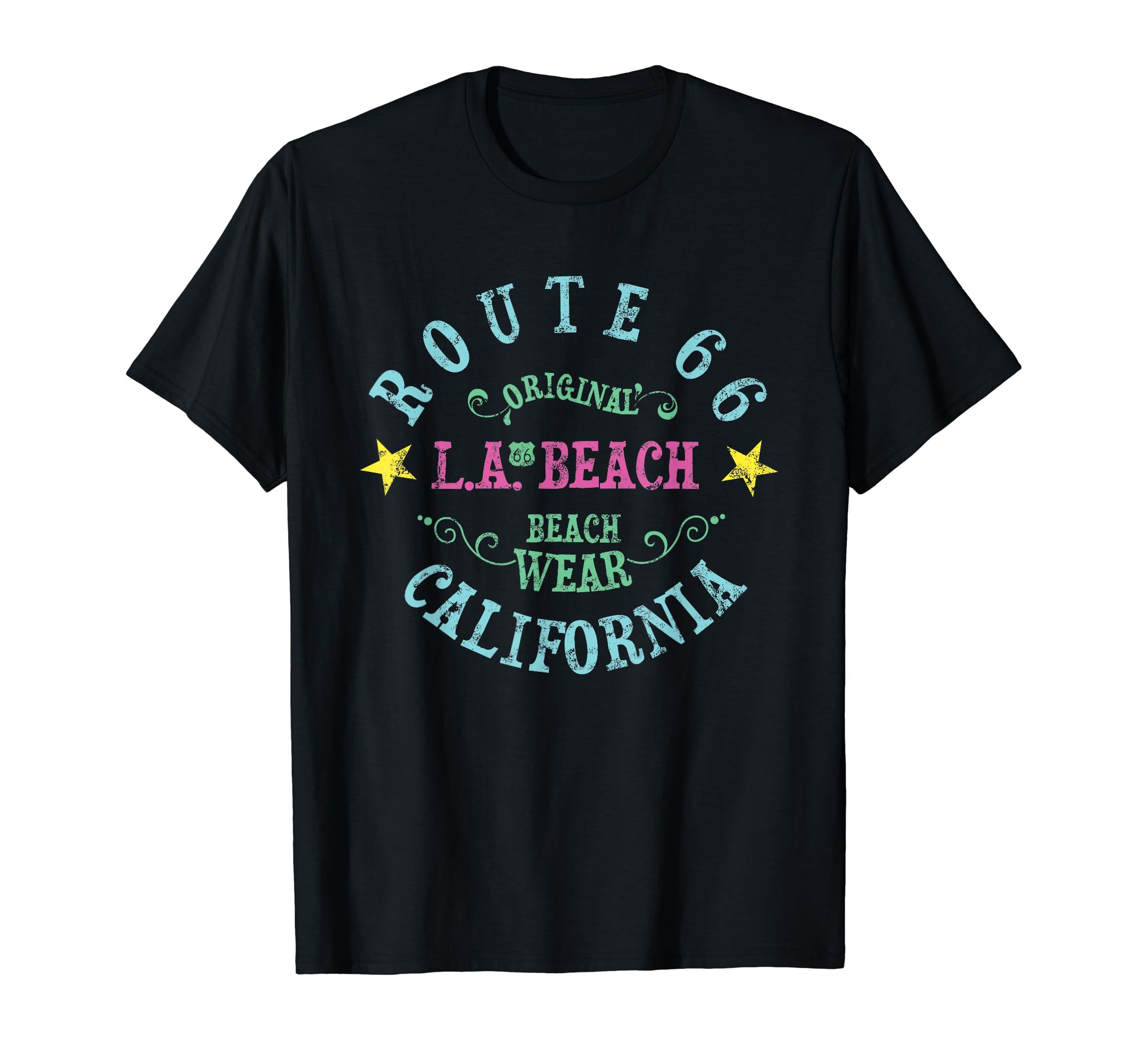 Route 66 La Beach Wear T-Shirt - Novelty Apparel for Adults - T-Shirt, Sweatshirt, Hoodie