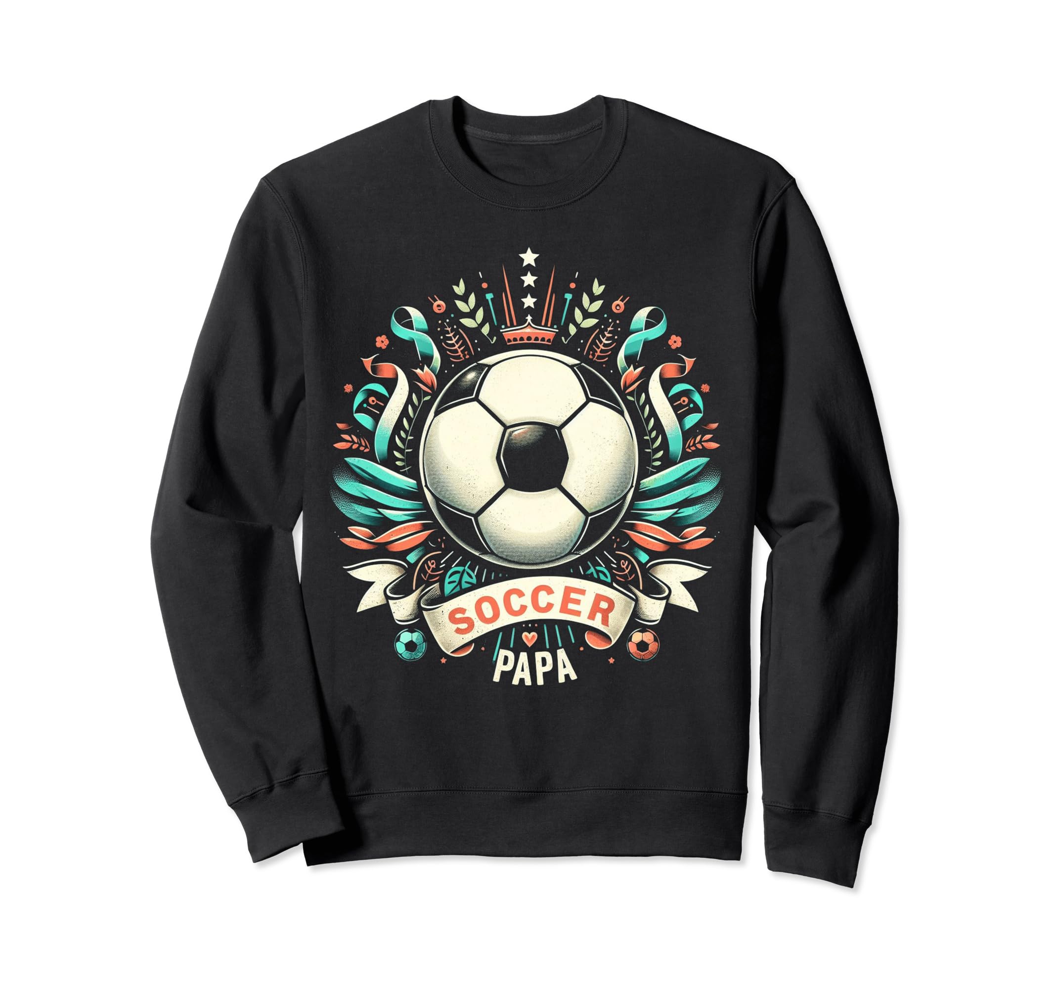 Soccer Papa Family Matching Dad Sweatshirt - Custom Art Print Men Women - T-Shirt, Sweatshirt, Hoodie