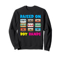Raised 90S Bands Cassette Tape Sweatshirt - Trendy Graphic Unisex - T-Shirt, Sweatshirt, Hoodie