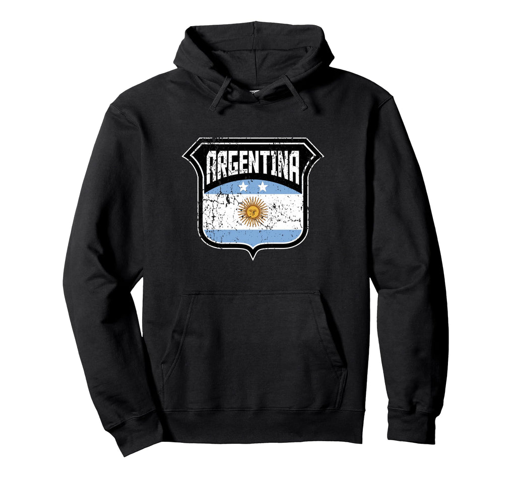 Argentina Soccer Country Flag Crest Hoodie - Streetwear Style Men Women - T-Shirt, Sweatshirt, Hoodie