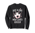 Just Soccer Hearts Love Sweatshirt - Casual Everyday Wear for Adults - T-Shirt, Sweatshirt, Hoodie