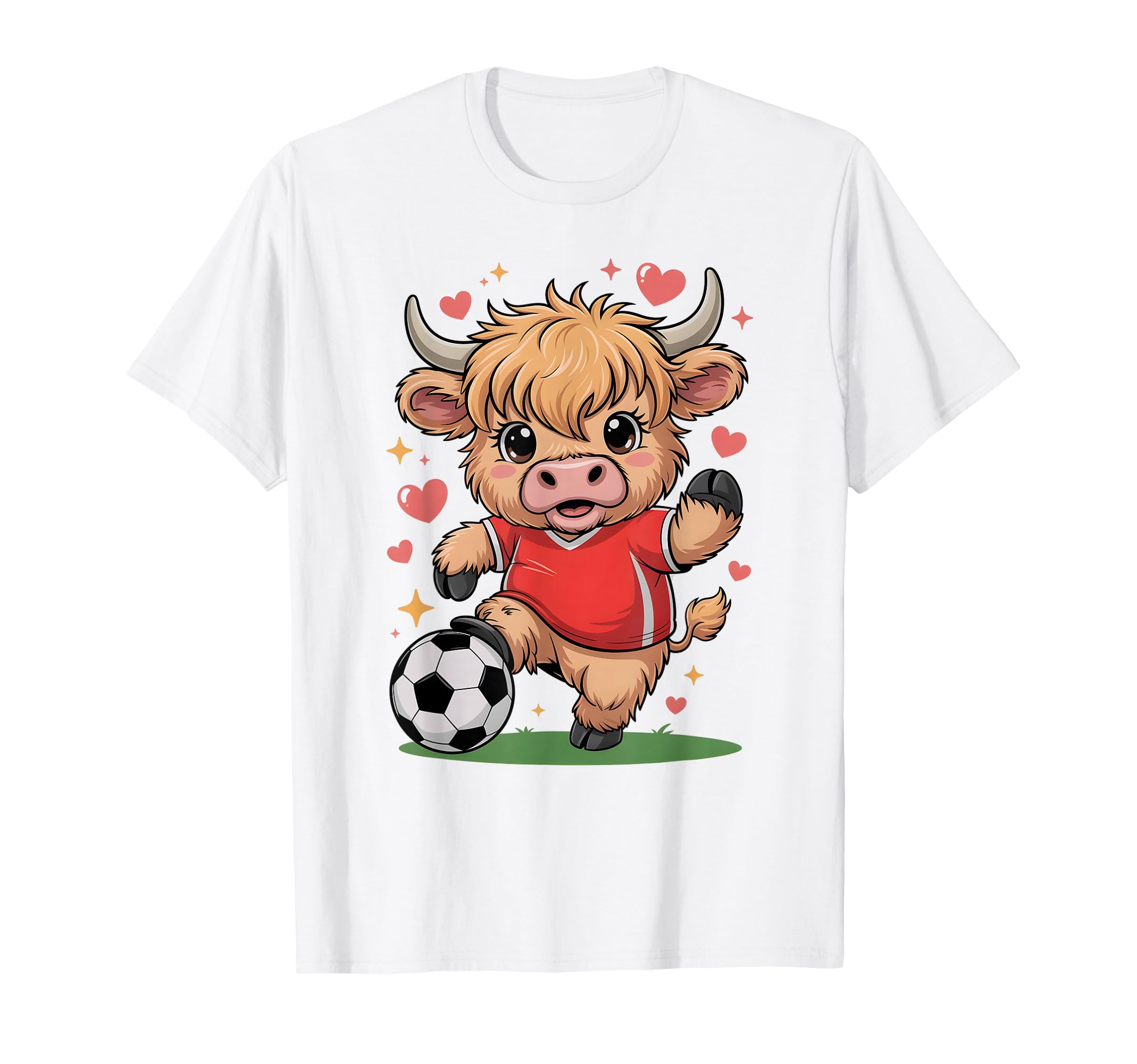 Kawaii Soccer Cow Just Who Loves T-Shirt - Graphic Print Men Women - T-Shirt, Sweatshirt, Hoodie