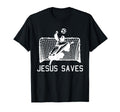 Jesus Saves Soccer Funny T-Shirt - Casual Everyday Wear for Adults - T-Shirt, Sweatshirt, Hoodie