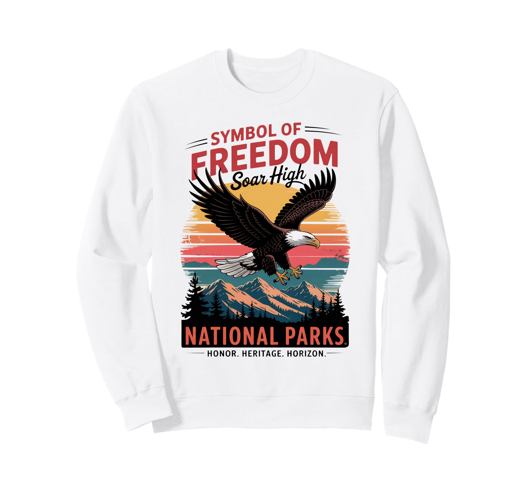Patriotic American Usa Eagle Sweatshirt - Novelty Apparel for Adults - T-Shirt, Sweatshirt, Hoodie