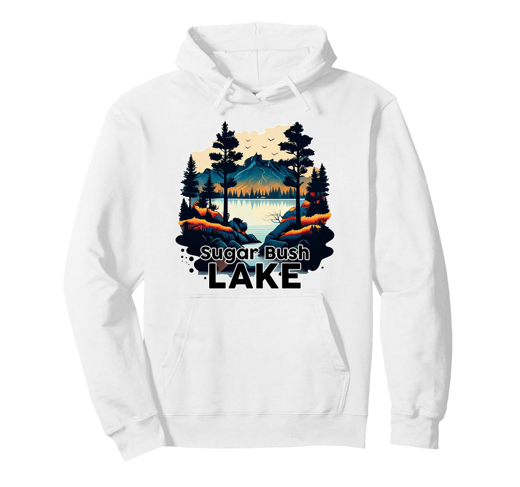 Sugar Bush Lake Minimalist Lake Sugar Hoodie - Casual Everyday Wear Unisex - T-Shirt, Sweatshirt, Hoodie