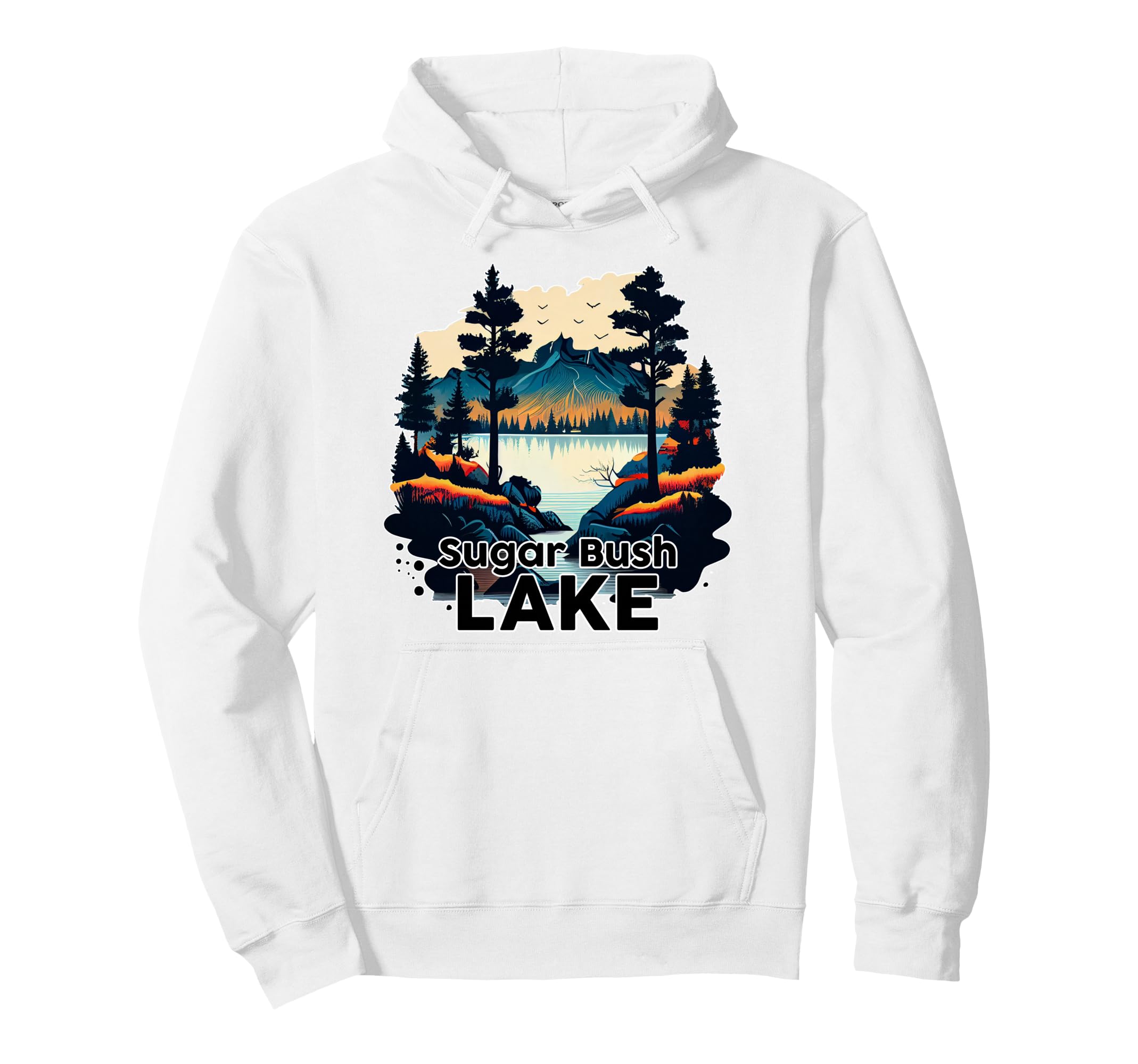 Sugar Bush Lake Minimalist Lake Sugar Hoodie - Casual Everyday Wear Unisex - T-Shirt, Sweatshirt, Hoodie