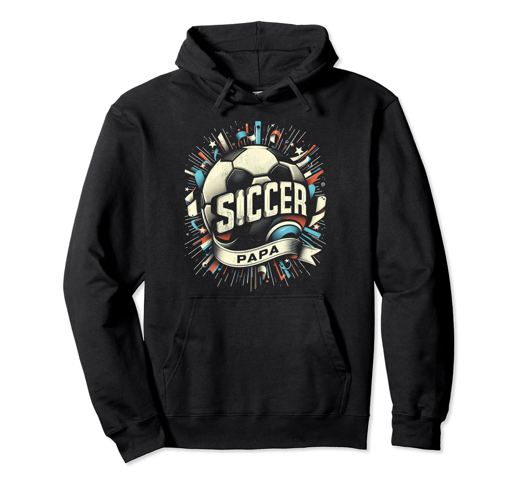 Soccer Papa Family Matching Dad Hoodie - Minimalist Print Men Women - T-Shirt, Sweatshirt, Hoodie
