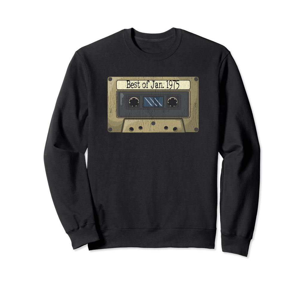 Best Jan 1975 Mix Cassette Tape Sweatshirt - Novelty Apparel Unisex - T-Shirt, Sweatshirt, Hoodie