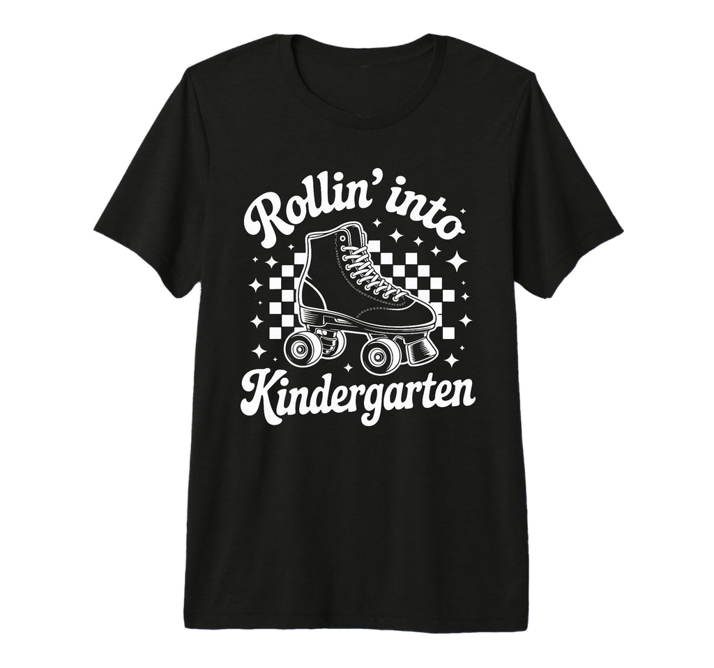 Rollin Into Kindergarten Roller Skate Tri T-Shirt - Graphic Print Unisex - T-Shirt, Sweatshirt, Hoodie
