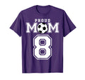 Number 8 Custom Proud Soccer Futbol T-Shirt - Fun Novelty Design Men Women - T-Shirt, Sweatshirt, Hoodie