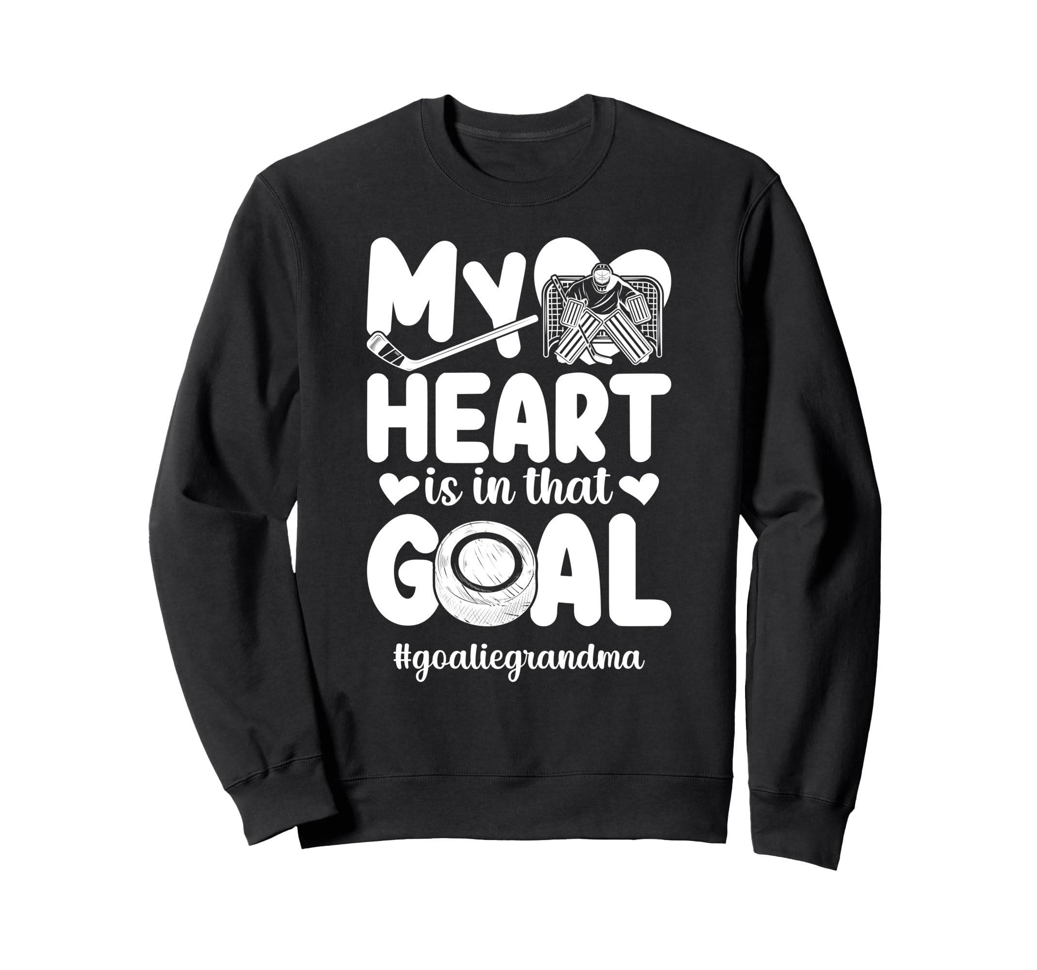 Proud Ice Hockey Goalie Grandma Sweatshirt - Unique Graphic for Adults - T-Shirt, Sweatshirt, Hoodie