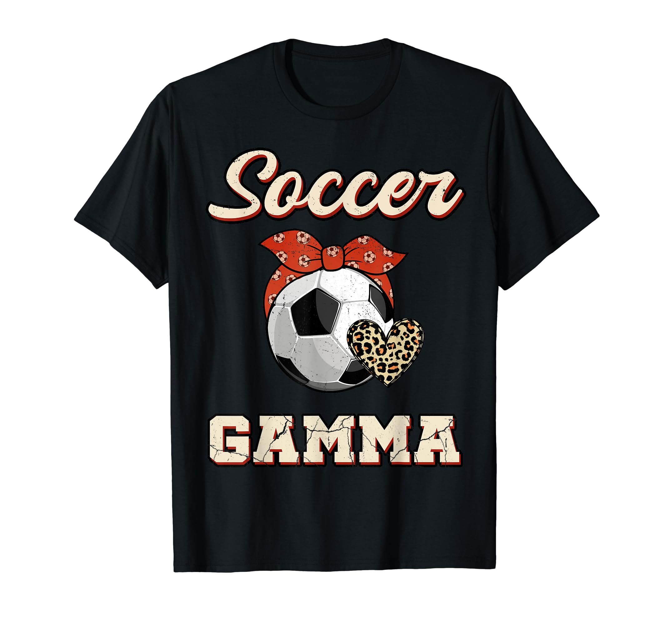 Soccer Gamma Bandana Leopard Heart T-Shirt - Aesthetic Graphic for Adults - T-Shirt, Sweatshirt, Hoodie