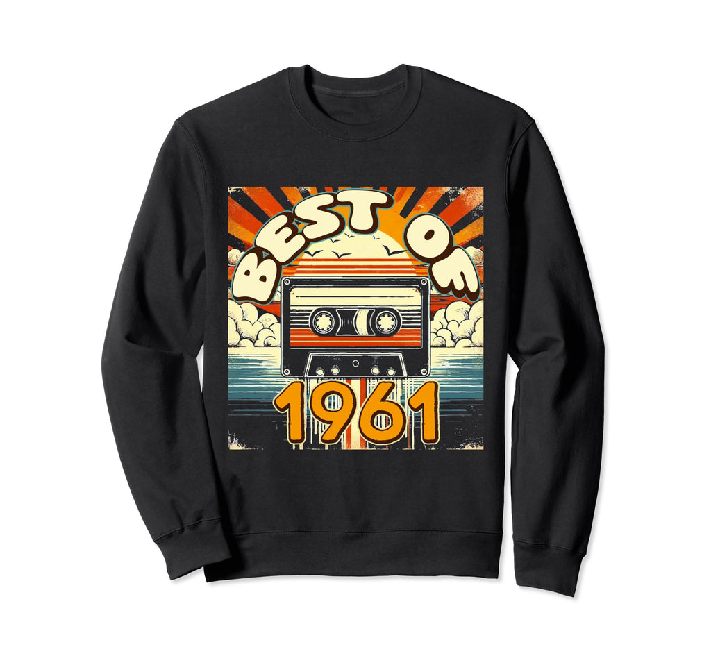 Best 1961 Cassette Tape Birthday Sweatshirt - Novelty Apparel Unisex - T-Shirt, Sweatshirt, Hoodie