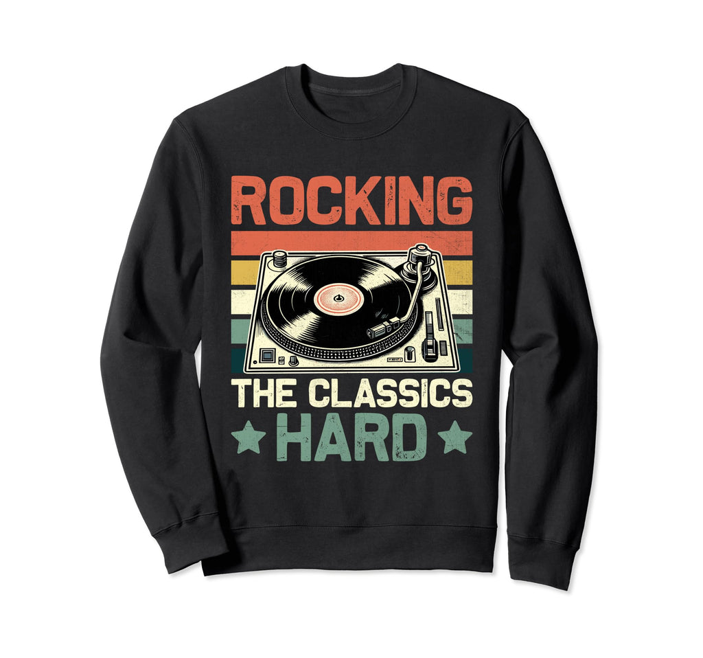 Funny Old School Dj Equipment Sweatshirt - Minimalist Print for Adults - T-Shirt, Sweatshirt, Hoodie