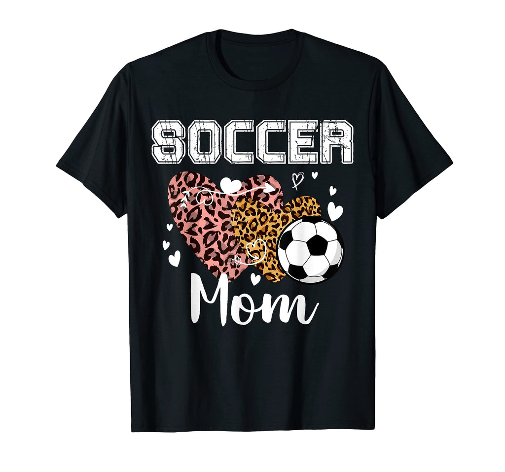 Soccer Mom Heart Leopard Grandma T-Shirt - Aesthetic Graphic Unisex - T-Shirt, Sweatshirt, Hoodie