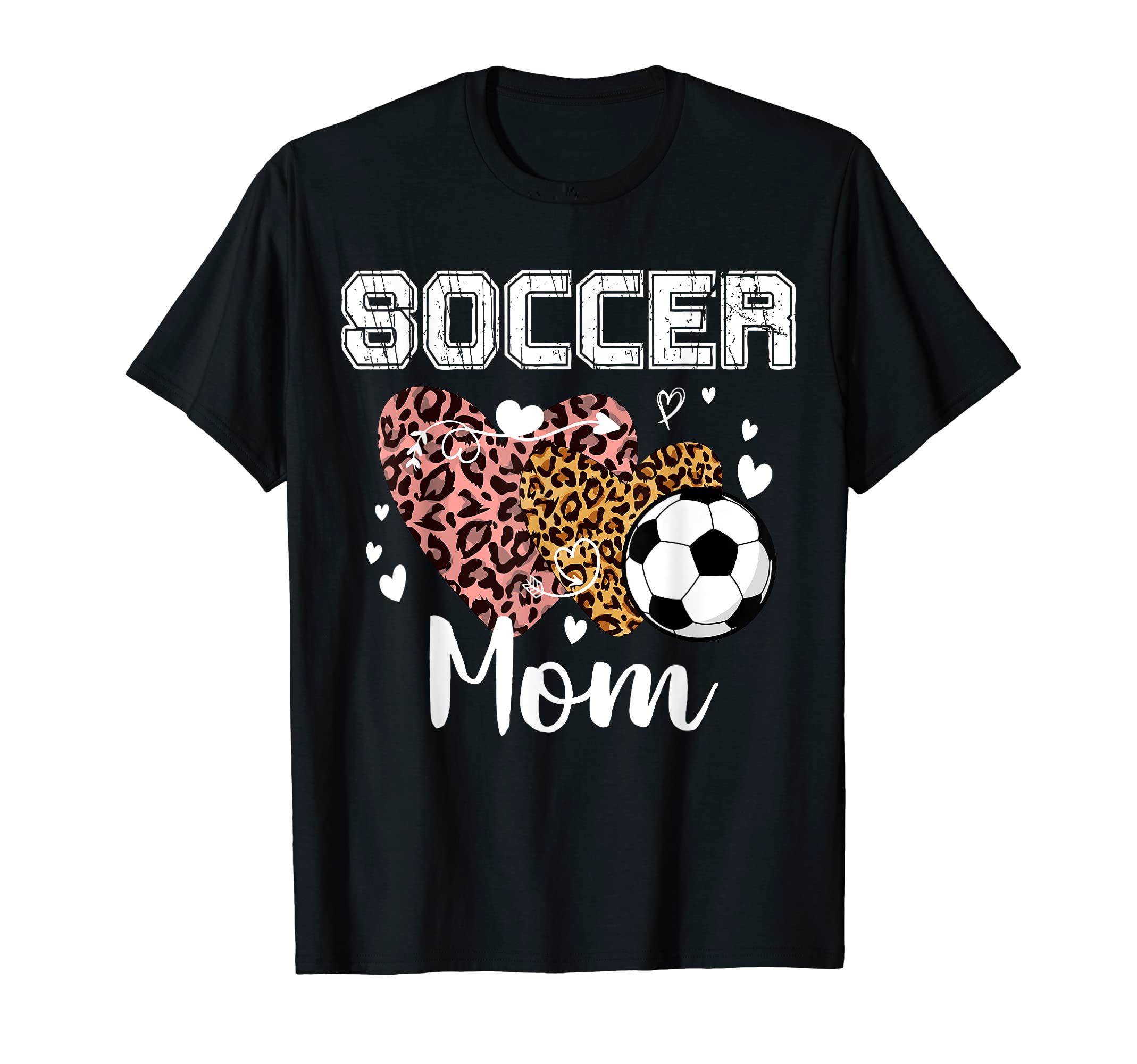 Soccer Mom Heart Leopard Grandma T-Shirt - Aesthetic Graphic Unisex - T-Shirt, Sweatshirt, Hoodie