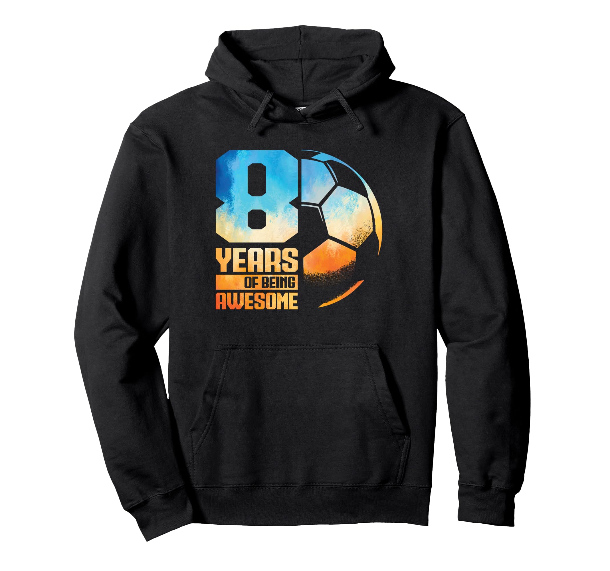 8Th Birthday Soccer Player Football 8 Hoodie - Unique Graphic Men Women - T-Shirt, Sweatshirt, Hoodie
