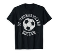 St Thomas Island Soccer Distressed 90S T-Shirt - Novelty Apparel for Adults - T-Shirt, Sweatshirt, Hoodie