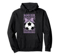 Soccer Sister Ball Purple Coquette Bow Hoodie - Unique Graphic Men Women - T-Shirt, Sweatshirt, Hoodie