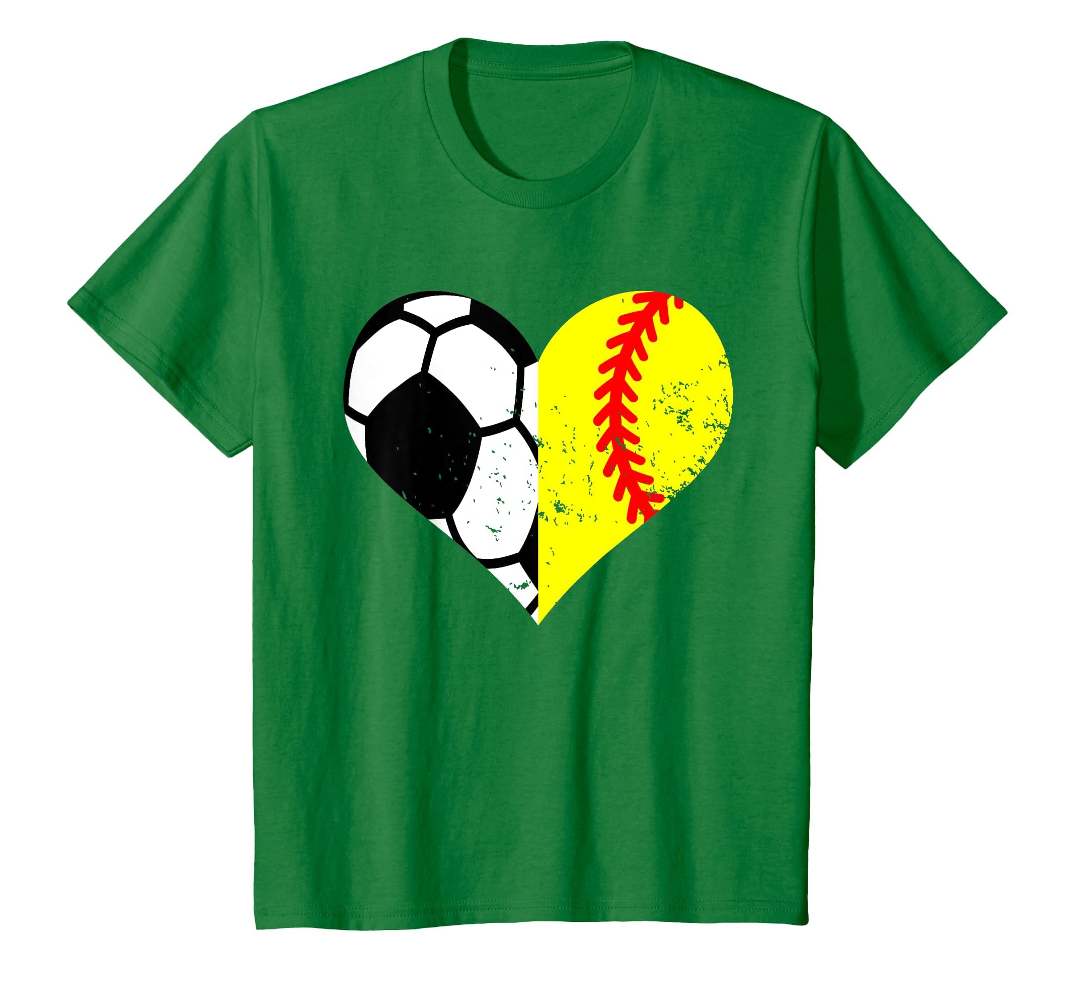 Soccer Softball Heart Funny Soccer T-Shirt - Casual Everyday Wear Unisex - T-Shirt, Sweatshirt, Hoodie