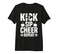Kick Sip Cheer Repeat Soccer T-Shirt - Casual Everyday Wear Men Women - T-Shirt, Sweatshirt, Hoodie