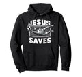 Jesus Saves Soccer Goalie Hoodie - Minimalist Print Unisex - T-Shirt, Sweatshirt, Hoodie