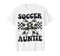 Soccer Auntie Funny Coquette Bow T-Shirt - Fun Novelty Design for Adults - T-Shirt, Sweatshirt, Hoodie