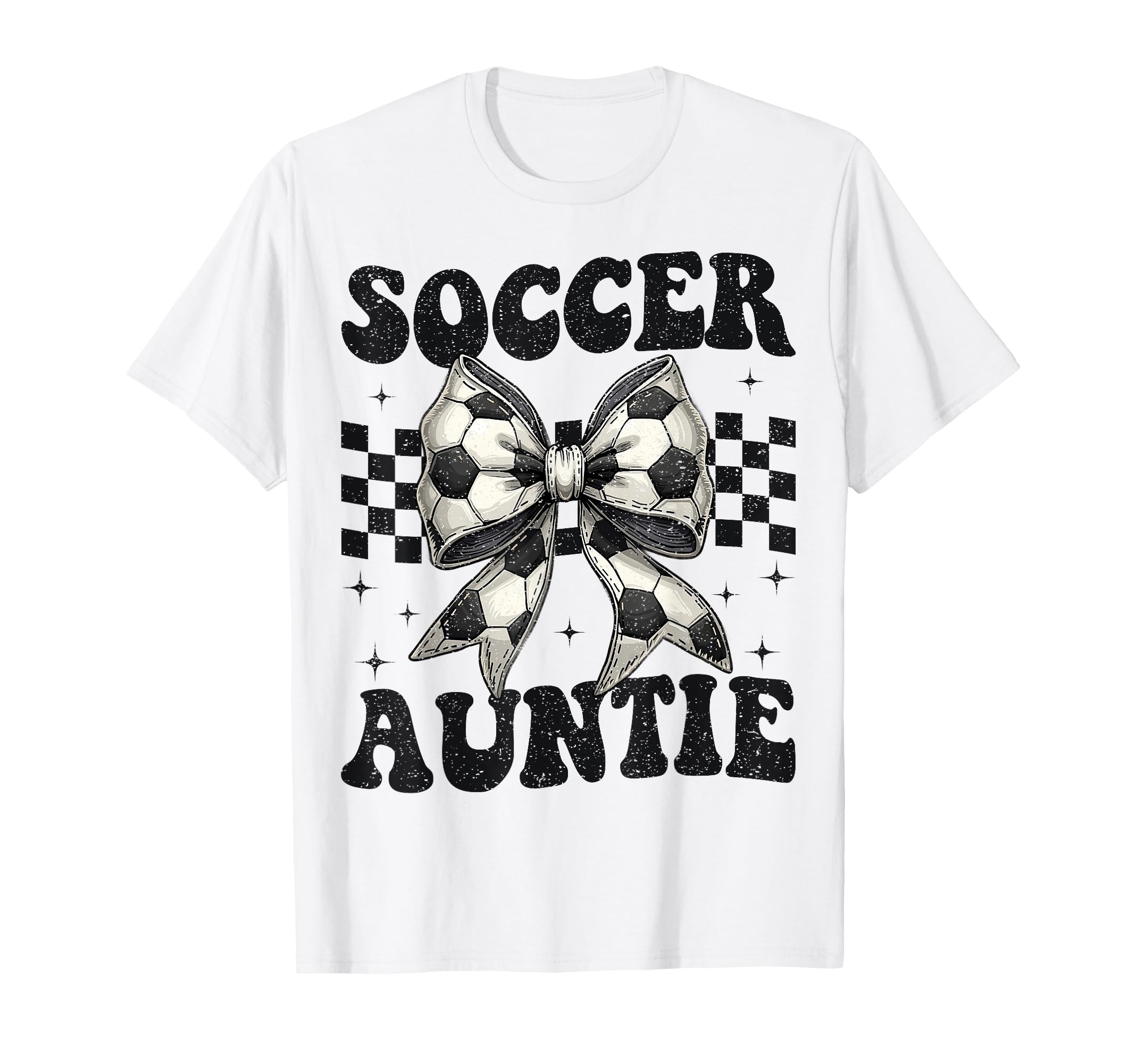 Soccer Auntie Funny Coquette Bow T-Shirt - Fun Novelty Design for Adults - T-Shirt, Sweatshirt, Hoodie