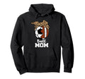 Ball Mom Funny Soccer Football Leopard Hoodie - Unique Graphic for Adults - T-Shirt, Sweatshirt, Hoodie